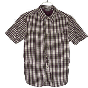 Mountain Warehouse Shirt Mens Medium Red White Plaid Casual‎ Gorpcore Heritage
